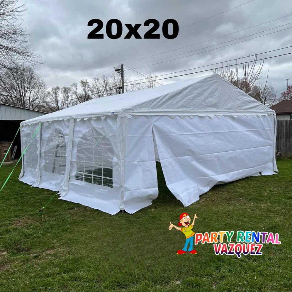 Rent 20x20 PE tents for parties and events. Reliable protection from sun and rain with durable materials. Reserve your tent at the best price!