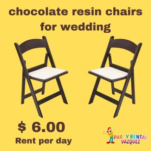chocolate resin chair for wedding