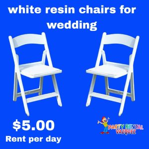 white resin chair for wedding