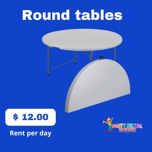 Round tables are a must-have for any type of event, whether it's a wedding, quinceañera, birthday, or corporate gathering. Their circular design encourages social interaction, making them ideal for creating a warm and welcoming atmosphere for your guests.