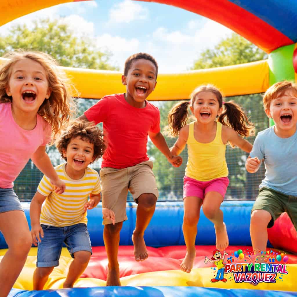 “Bounce house rental for kids birthday parties in Columbus Indiana by Party Rental Vazquez”
