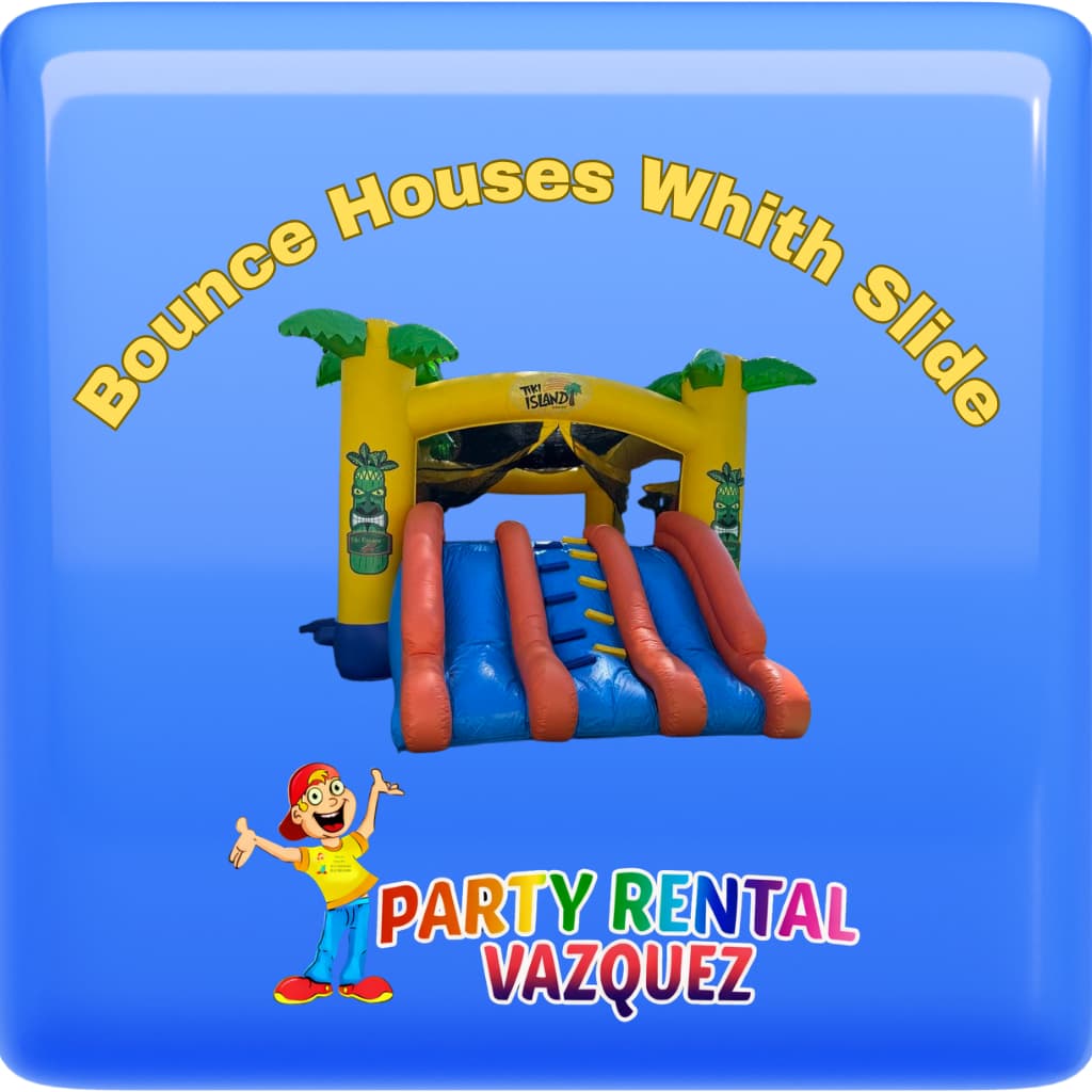 Bounce house with slide rental in Columbus Indiana fun inflatable combo