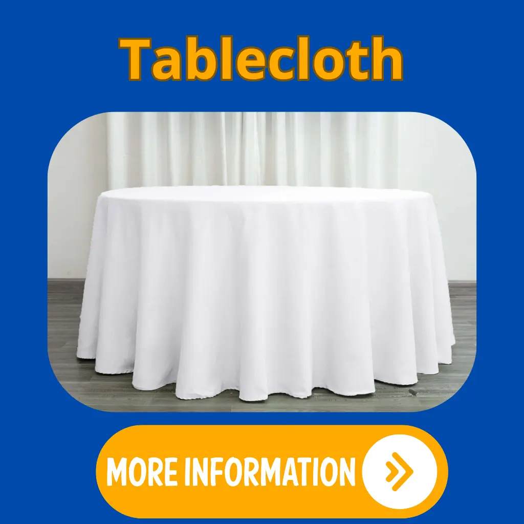 Event tables covered with tablecloths for an elegant celebration.